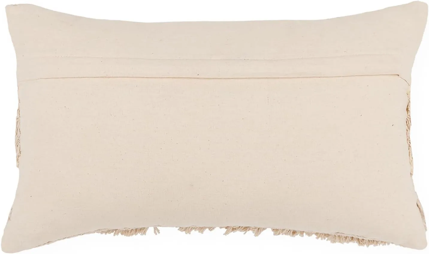 REDEARTH · Boho Textured Throw Pillow Cushion Covers- Lumbar Woven Tufted Decorative Farmhouse Cases Set for Couch, Sofa, Bed, Chair, Dining, Patio, Outdoor; 100% Cotton (12"x20", Natural) Pack of 2