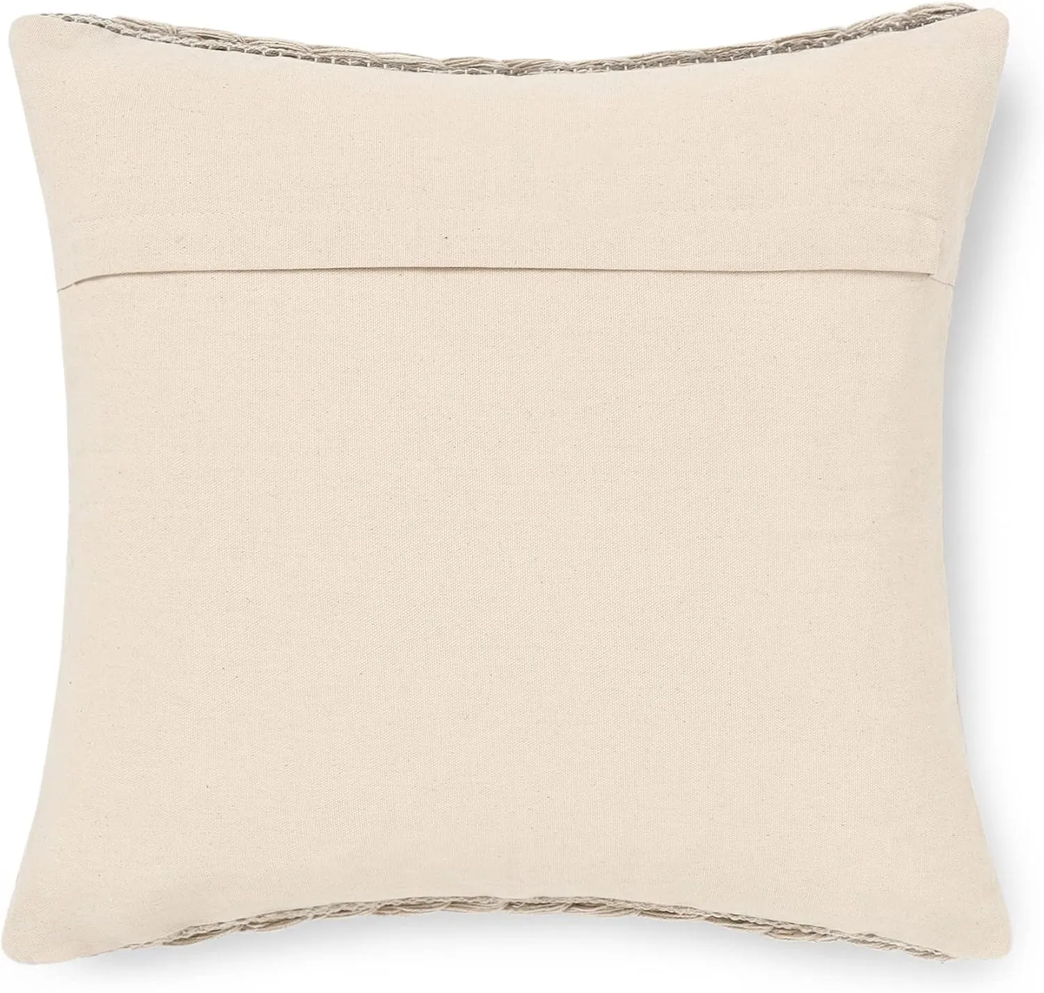 REDEARTH · Textured Throw Pillow Cushion Covers-Woven Tufted Decorative Farmhouse Cases Set for Couch, Sofa, Bed, Chair, Dining, Patio, Outdoor; 100% Cotton (18"x18", Diamond Virgule) Pack of 2