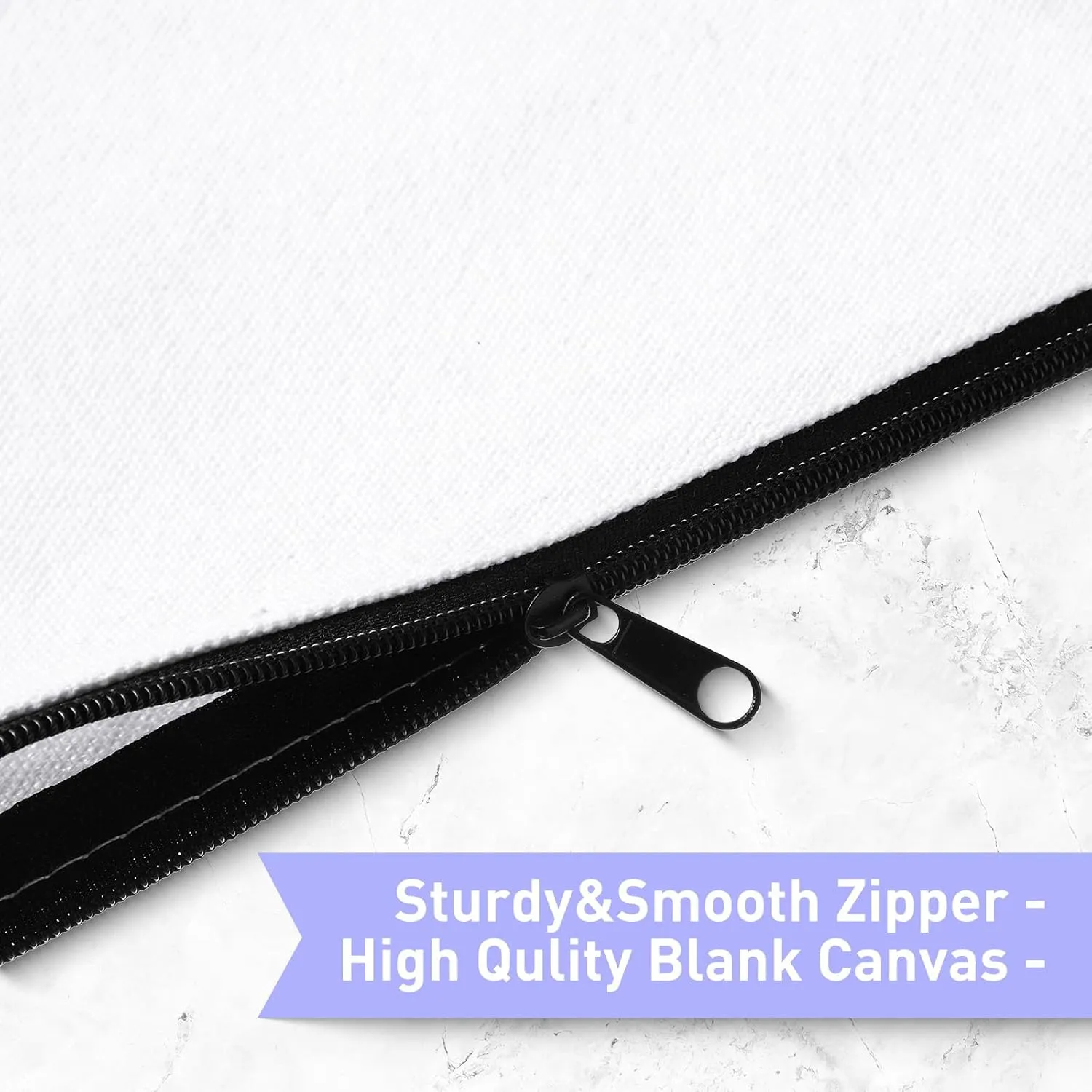 Reginary 80 Pack Canvas Zipper Makeup Bags Bulk Pencil Pouches Blank DIY Craft Canvas Cosmetic Bag Pouch with Zipper for Makeup Cosmetic Toiletry Stationary Storage(White and Black Zippers)