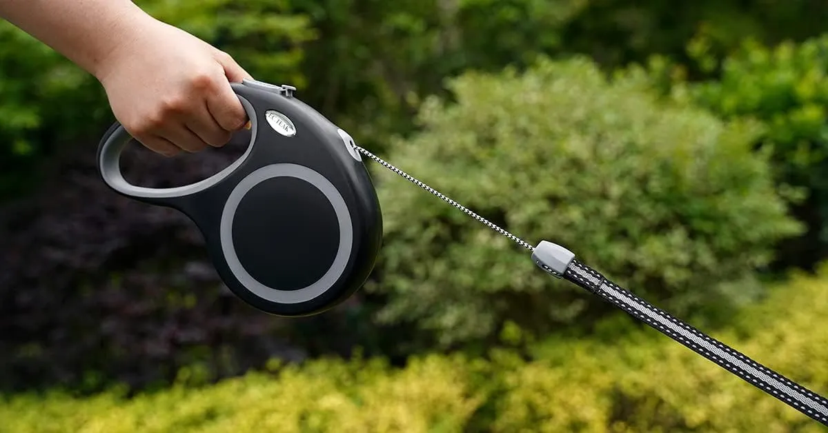 Retractable Dog Leash, 30 FT Dog Walking Leash for Medium Large Dogs up to 77 lbs, Heavy Duty No Tangle, Large