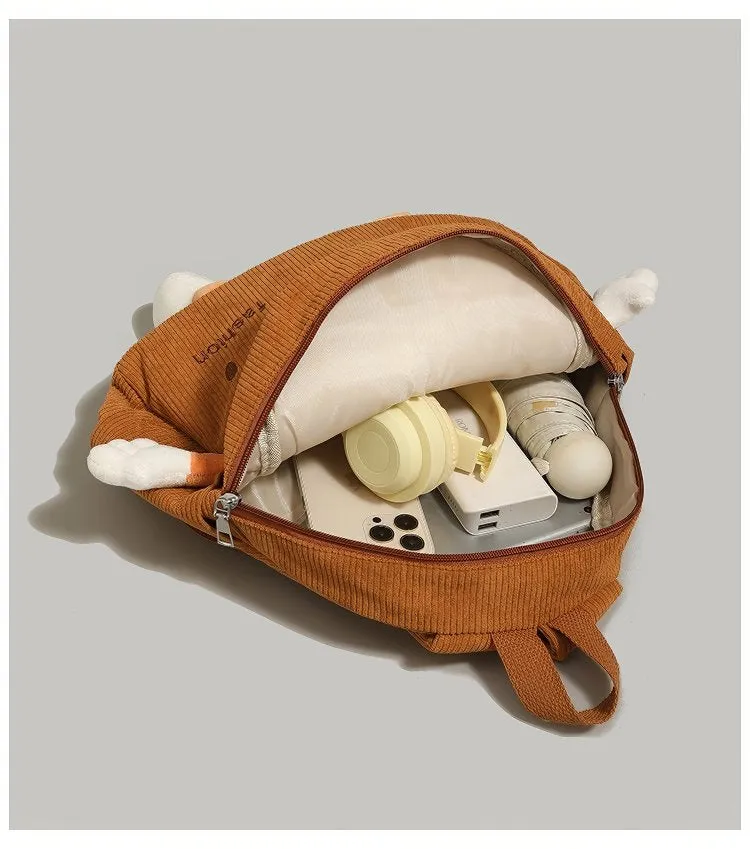 Retro MR PUFFER Cordroy Backpack
