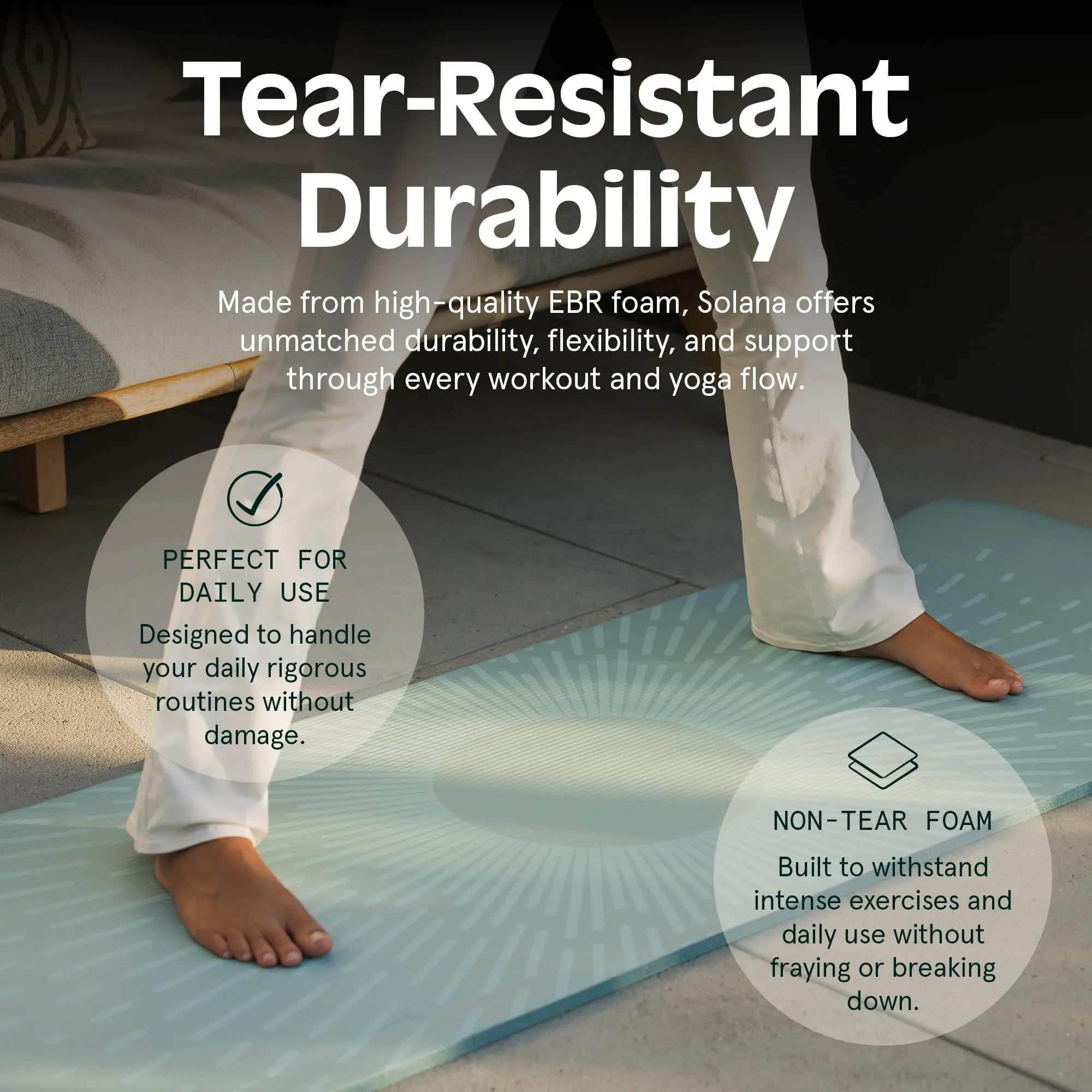 Retrospec Solana Yoga Mat 1/2" Thick w/Nylon Strap for Men & Women - Non Slip Excercise Mat for Yoga, Pilates, Stretching, Floor & Fitness Workouts, Sage
