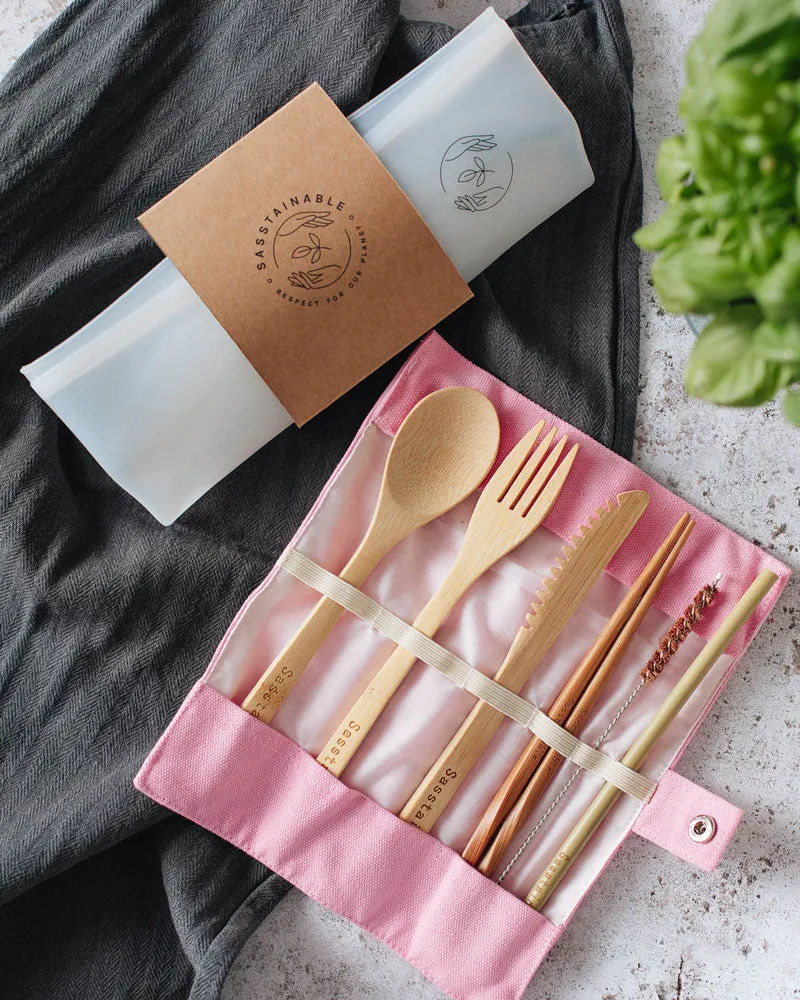 Reusable Snack Set - Pink