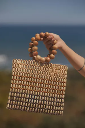 Riley Wood Bead Bag