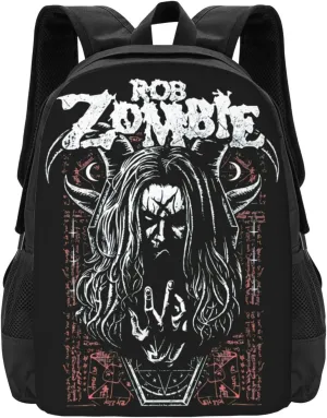 Rob Musics Zombie Backpack Large Capacity Leisure Travel Backpack Book Bag Outgoing Daypack 12.5x5.5x16.5 inch