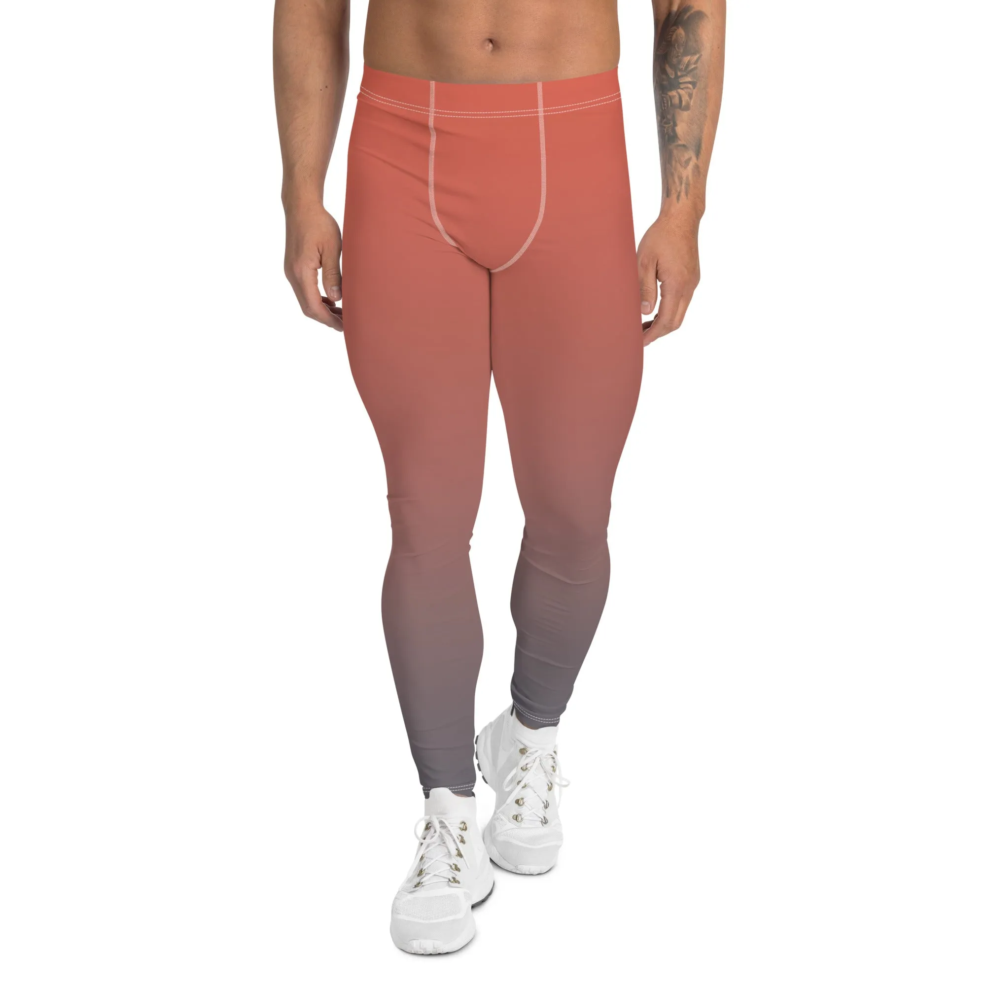 Rose and Grey Ombre Men's Leggings