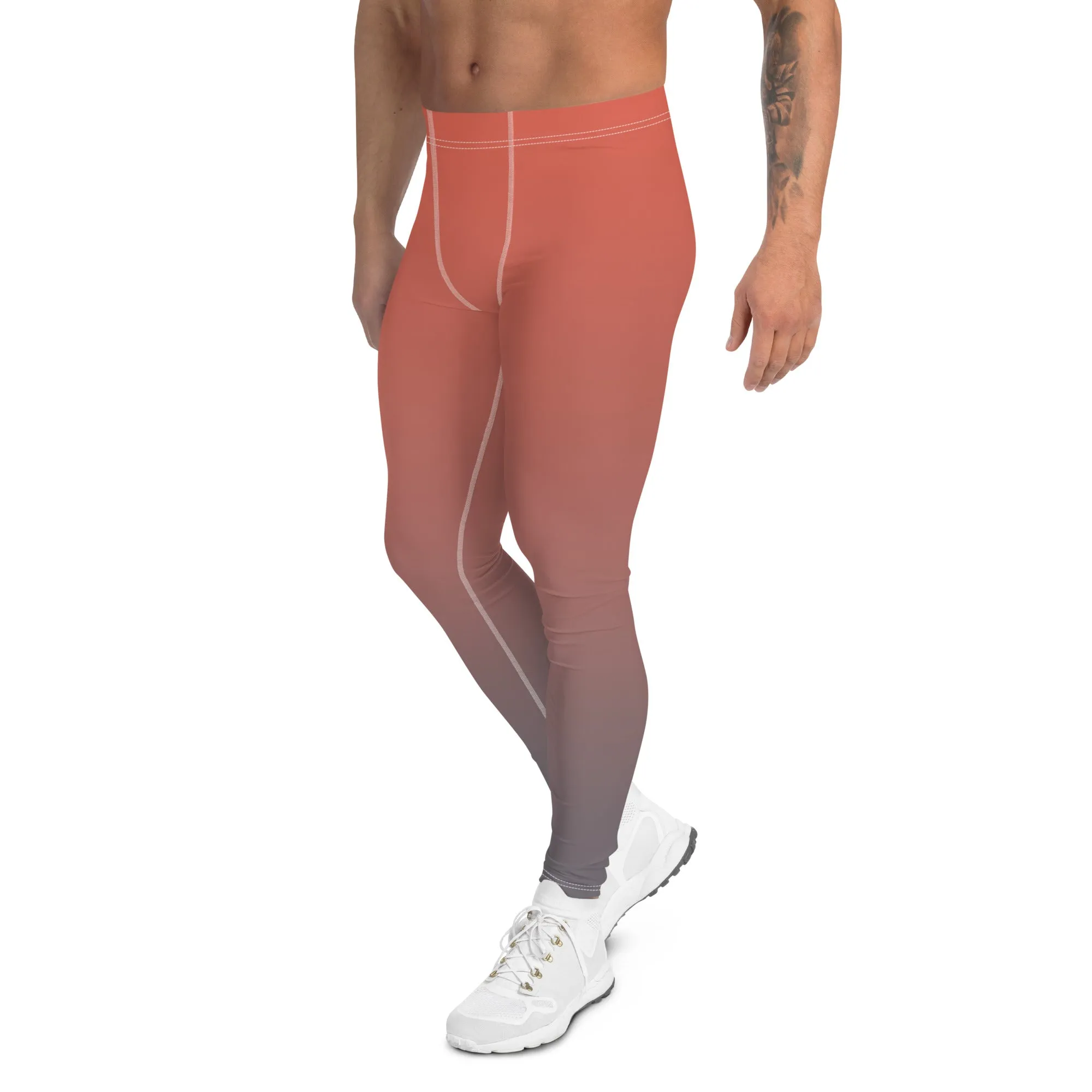 Rose and Grey Ombre Men's Leggings