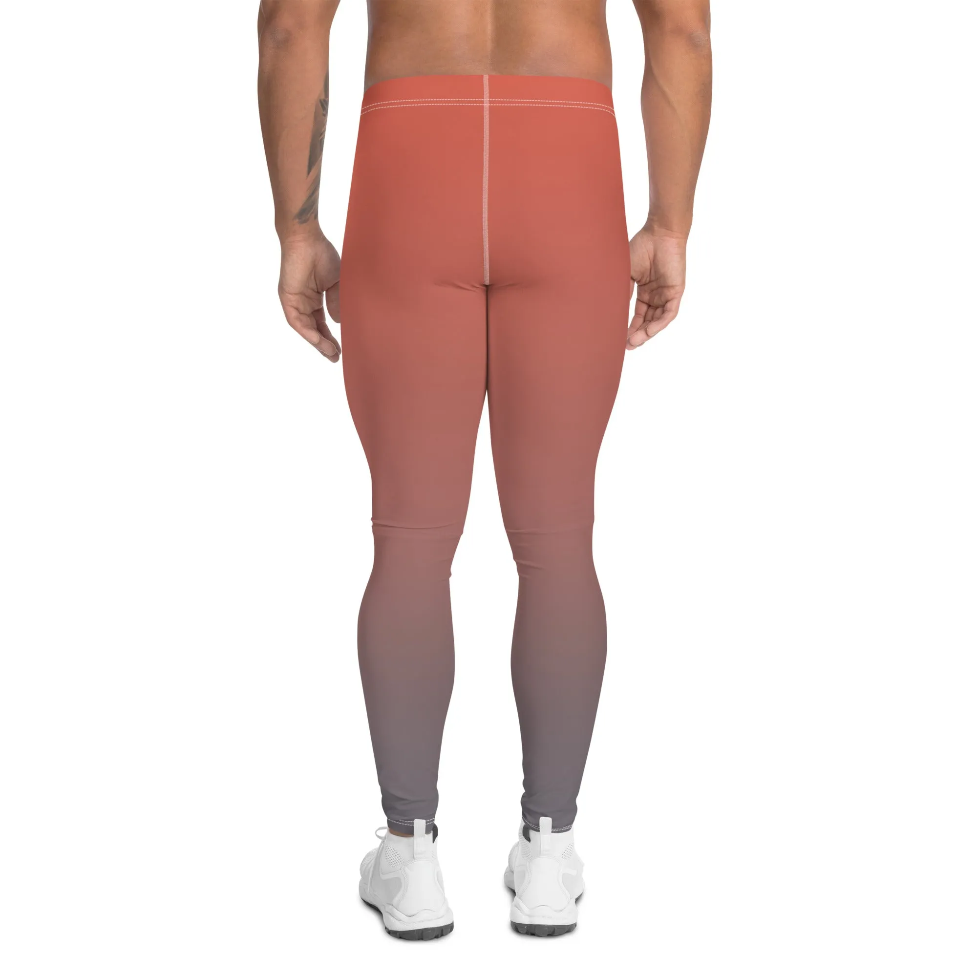 Rose and Grey Ombre Men's Leggings