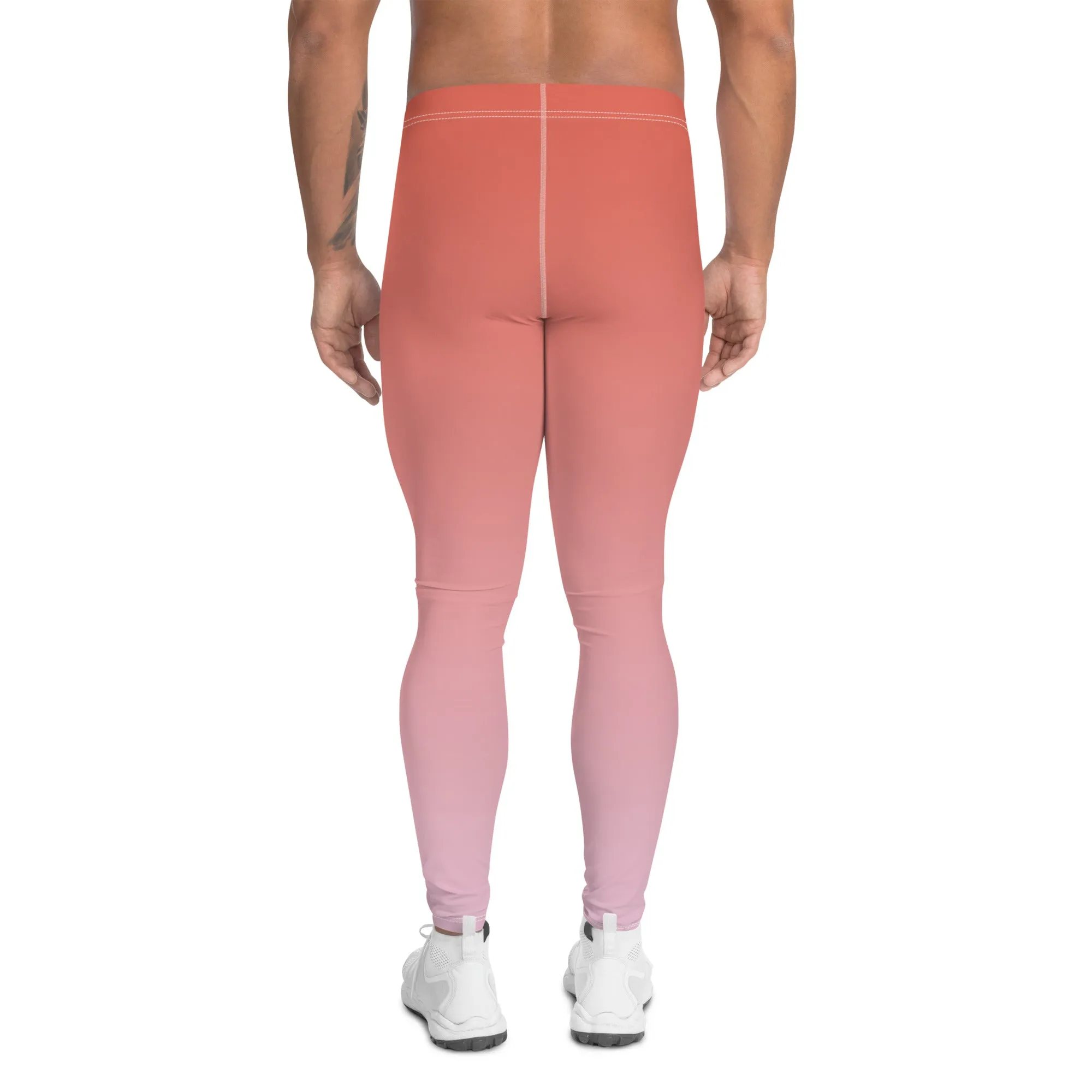 Rose and Pink Ombre Men's Leggings