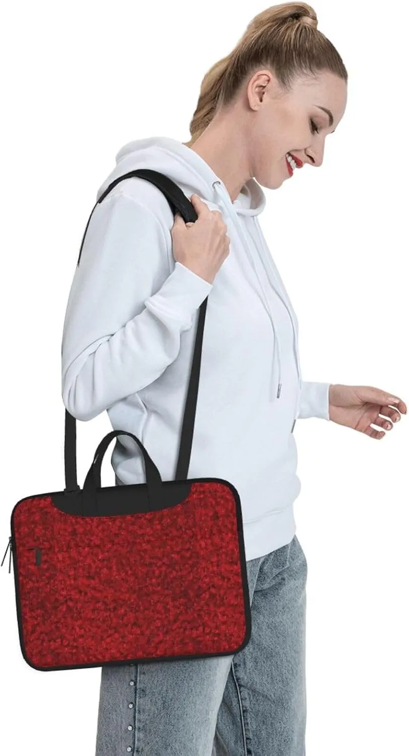 Rose Represents Love Print Laptop Computer Shoulder Bag Carrying Case, Messenger Shoulder Bag For Laptop Or Tablet