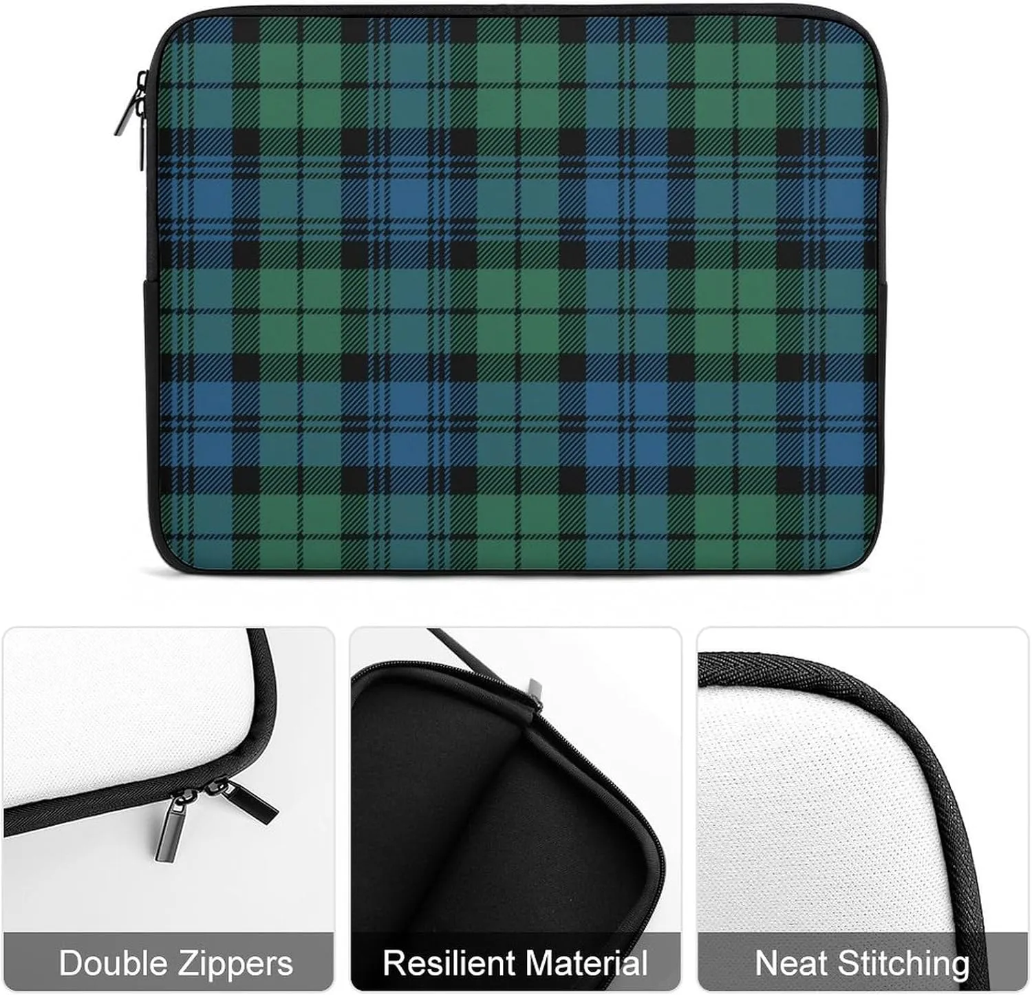 Ross Red Tartan Clans All Print Hands Free Withdrawal Laptop Bag Unisex