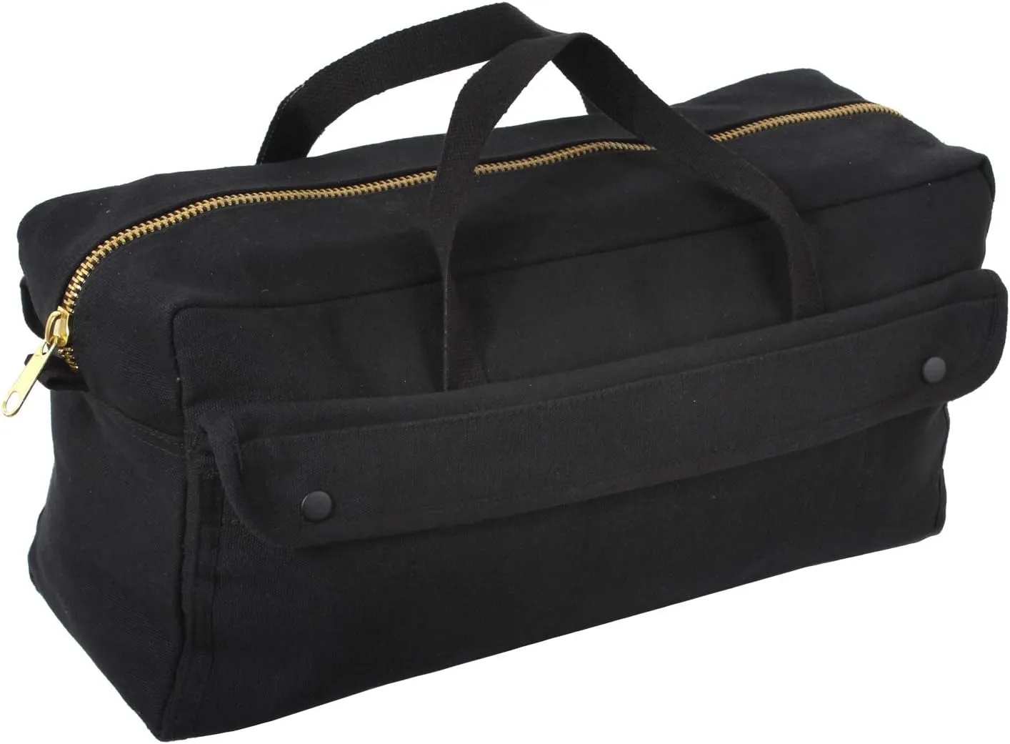 Rothco Canvas Jumbo Tool Bag With Brass Zipper, Black