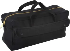 Rothco Canvas Jumbo Tool Bag With Brass Zipper, Black
