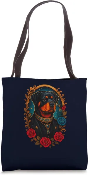 Rottweiler Dog Old School Tattoo Style Retro Vintage Art Tote Bag