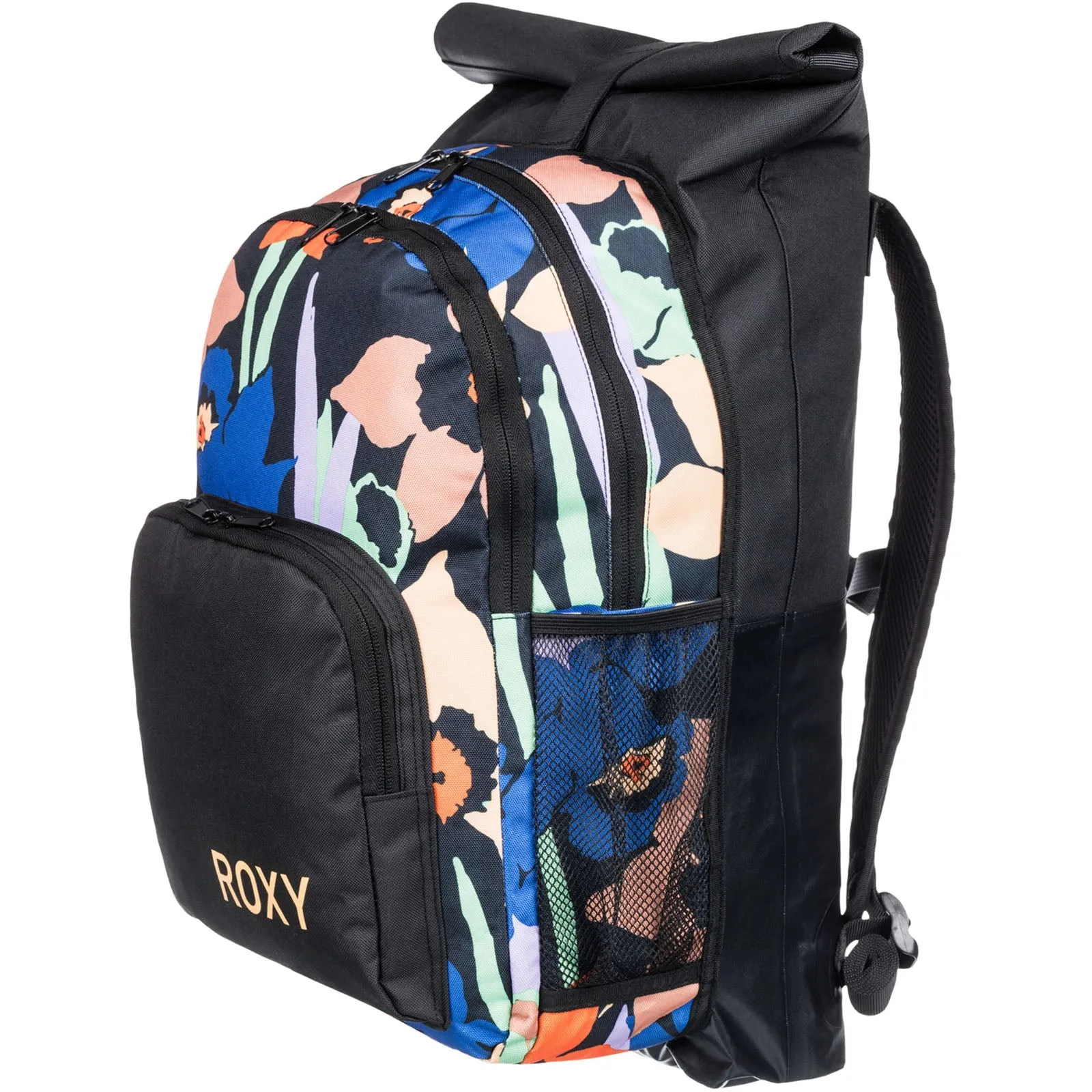 Roxy Adults Ocean Child Floral Rucksack Backpack Bag - Anthracite
