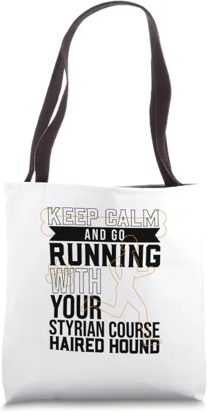 Runner with Styrian Coarse-haired Hound Tote Bag