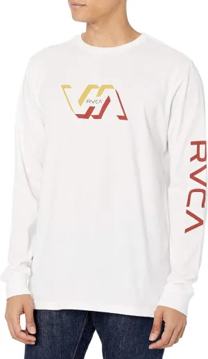RVCA Men's Graphic Long Sleeve Crew Neck Tee Shirt