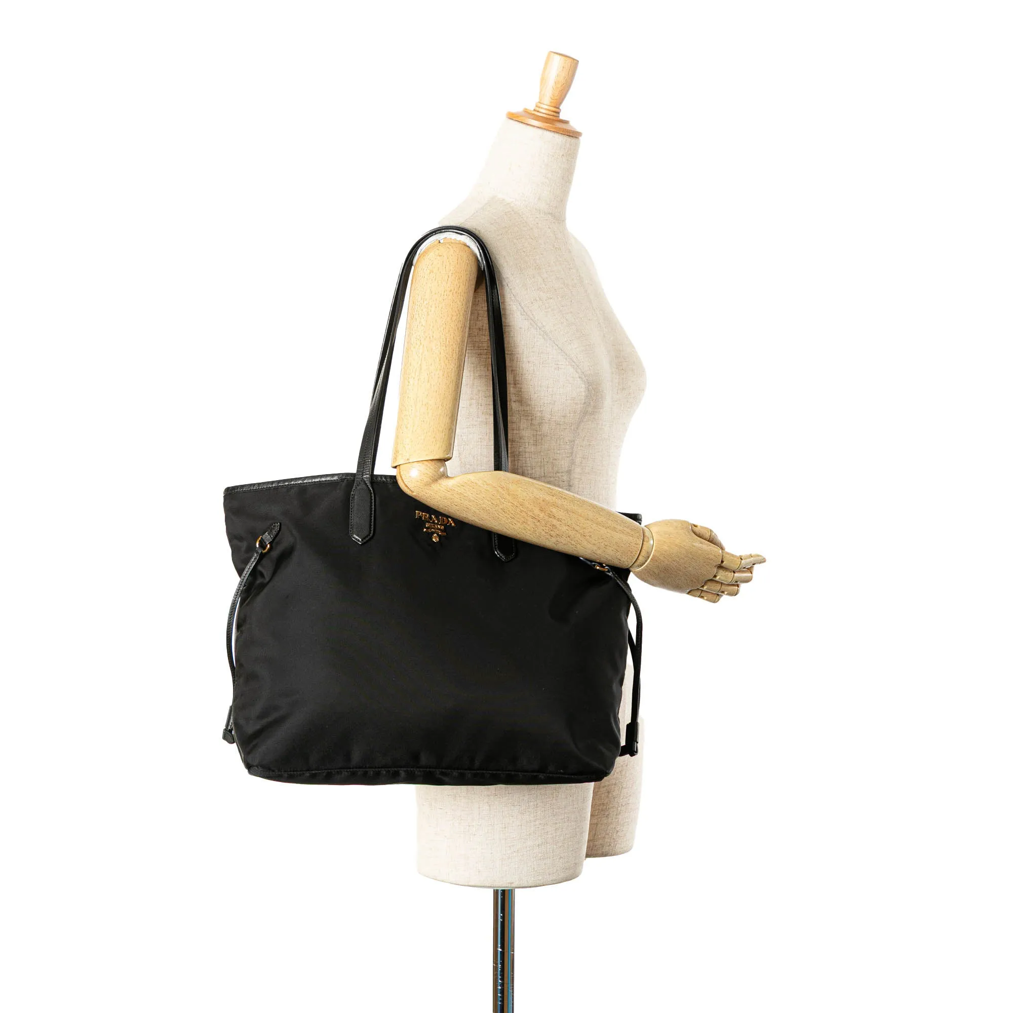 Saffiano Trimmed Tessuto Tote