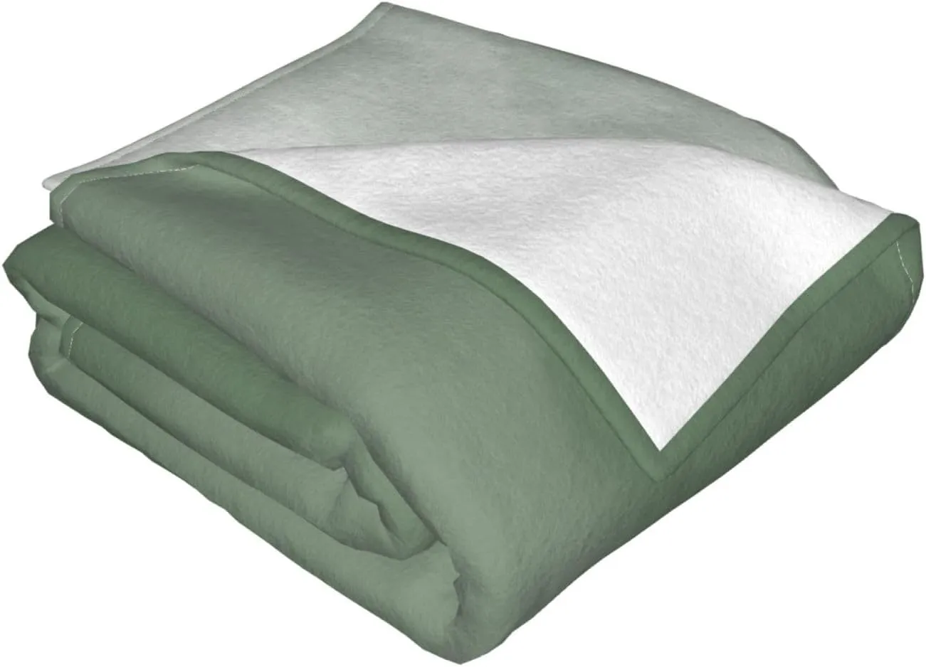 Sage Green Watercolor Ombre 50"X40" Flannel Blanket - 100% Soft Polyester, Lightweight and Warm, Suitable for Families, Camping, Travel