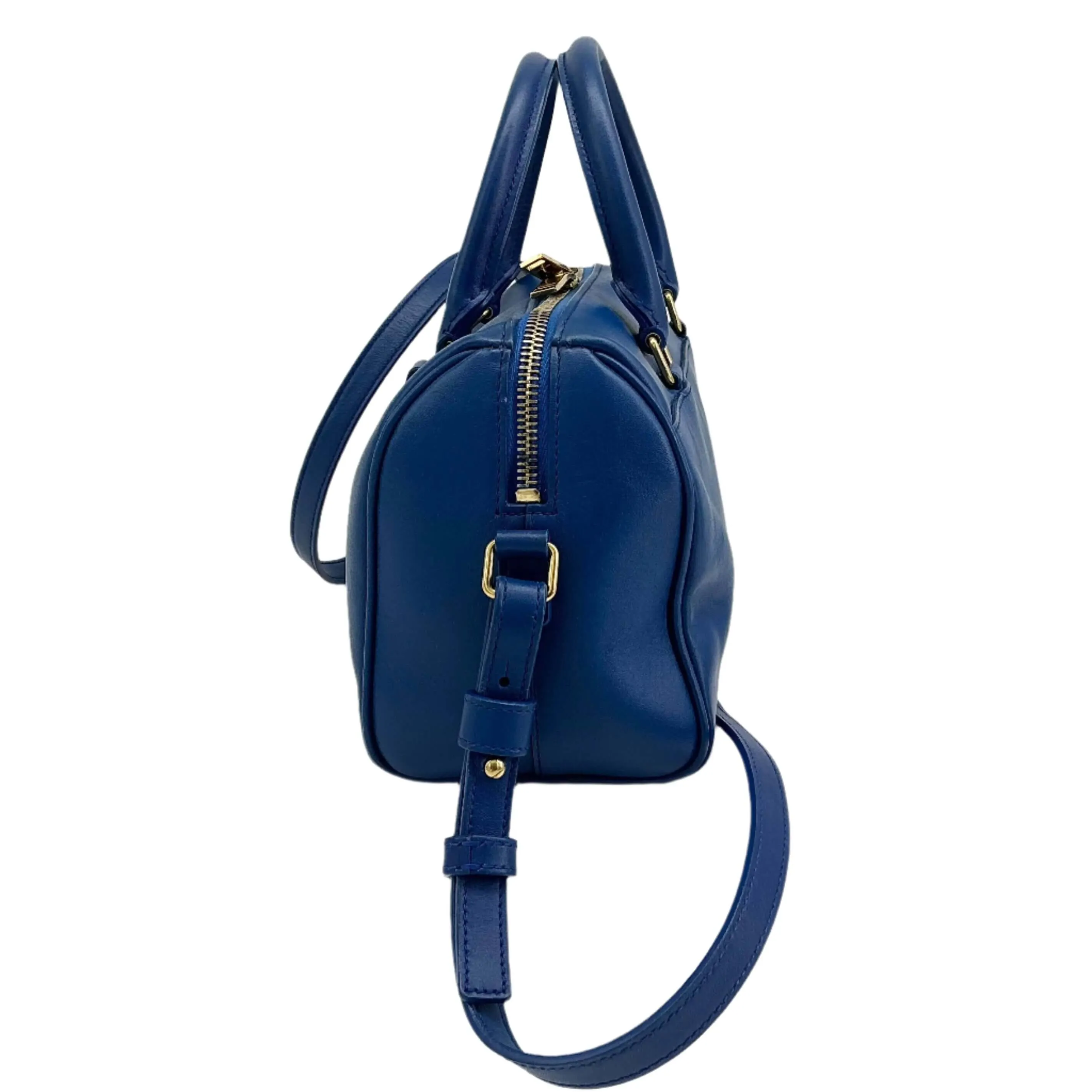 Saint Laurent Calfskin Classic Baby Duffle – Blue Leather