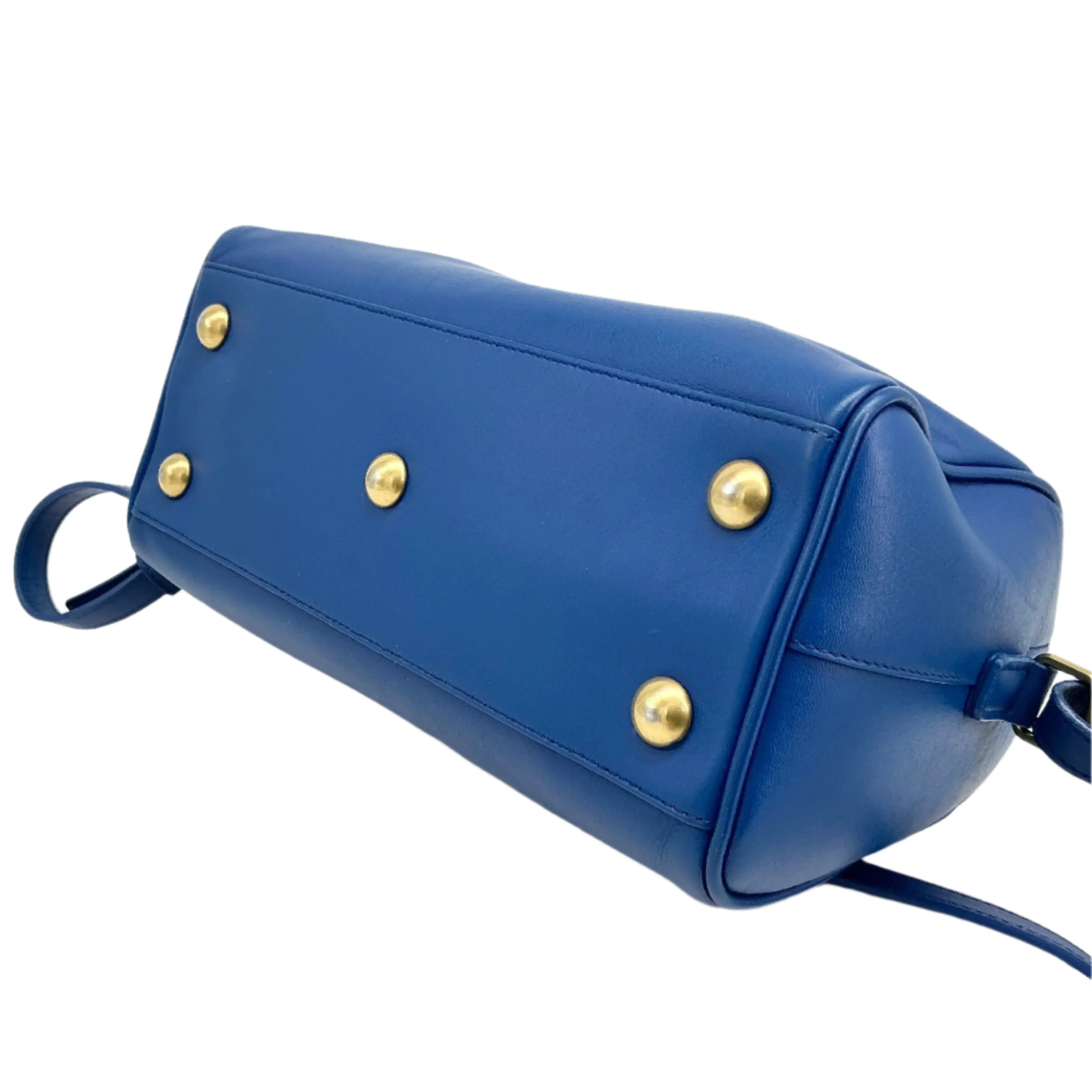 Saint Laurent Calfskin Classic Baby Duffle – Blue Leather