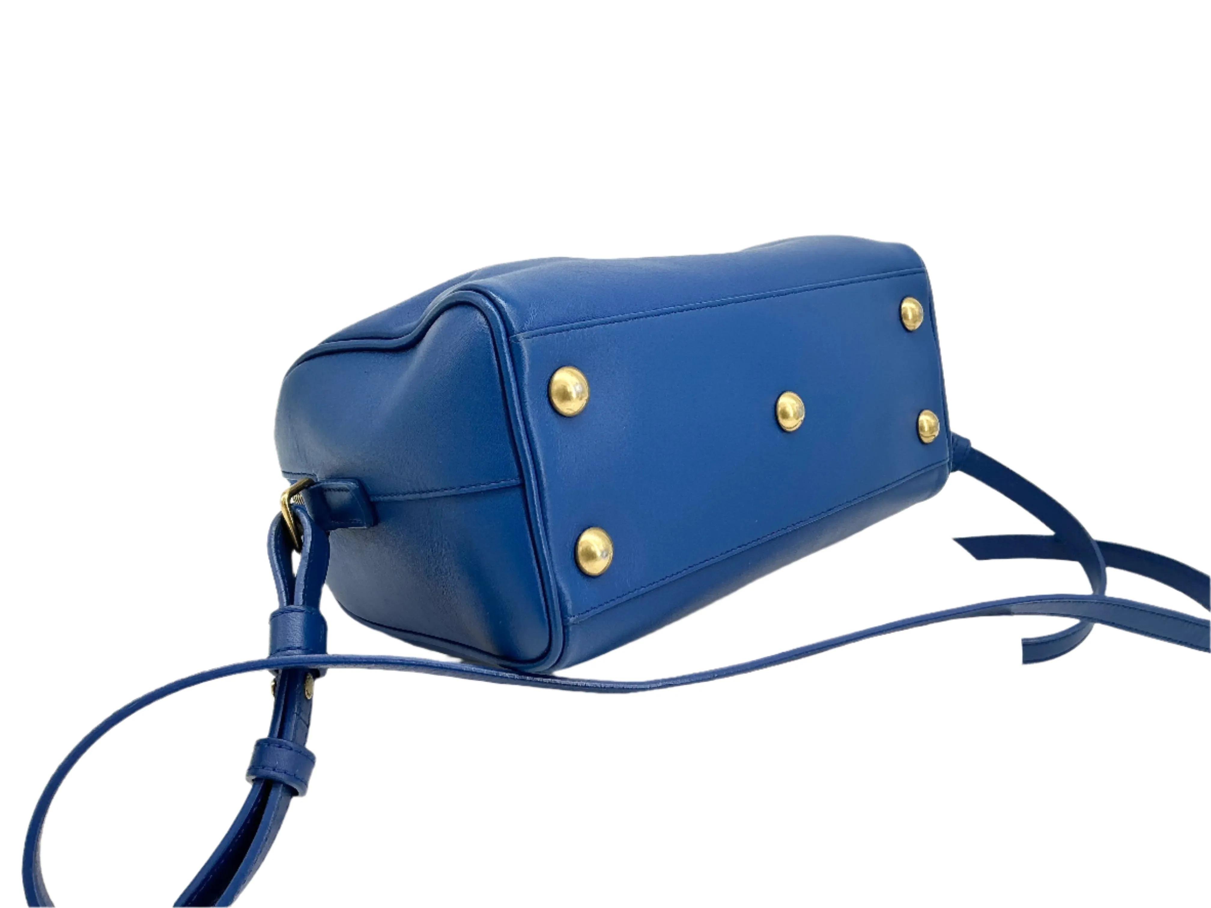 Saint Laurent Calfskin Classic Baby Duffle – Blue Leather