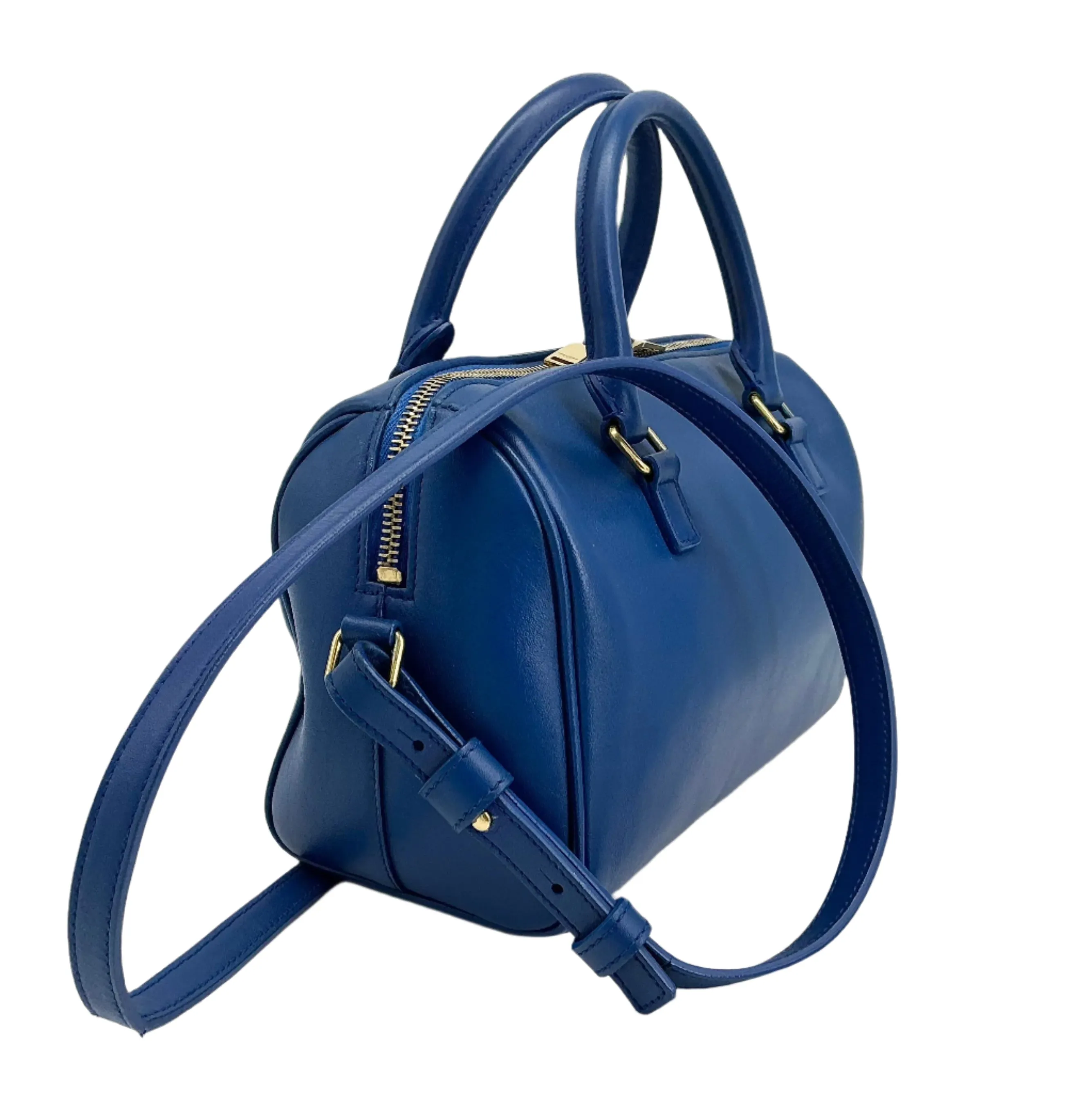 Saint Laurent Calfskin Classic Baby Duffle – Blue Leather