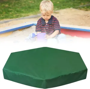 Sandbox Cover, Hexagon Sandbox Sandpit Cover with Drawstring Waterproof Sandbox Pool Cover Oxford Protective Cover for Sandpit Canopy Sand Toys Protection Cover for Outdoor (140X110cm)