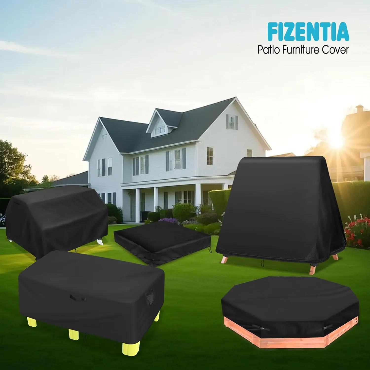 Sandbox Cover(48in),Waterproof Wooden Sand box Cover,420D Outdoor Covers for Wooden Sandbox with Lid and Foldable Bench (1 Piece,Black)
