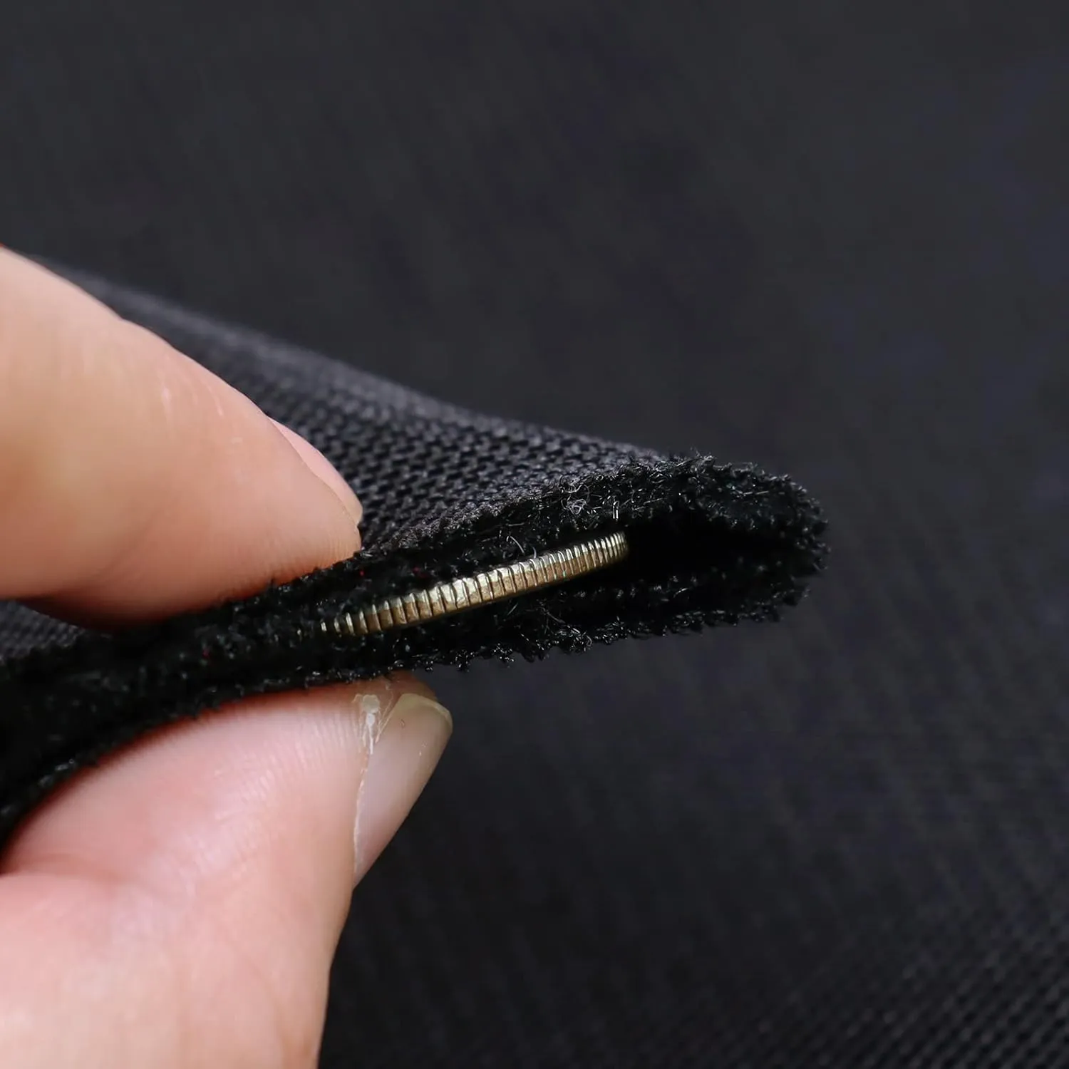 Sandwich Mesh Fabric, Breathable 3 Layers 3D Elastic Mesh Fabric, Mesh Lining Fabric for Car Seat Cover, Bed Bumpers, Speaker, Chairs, Shoes and DIY Craft, 56" Wide, 1/2 Yard, Black