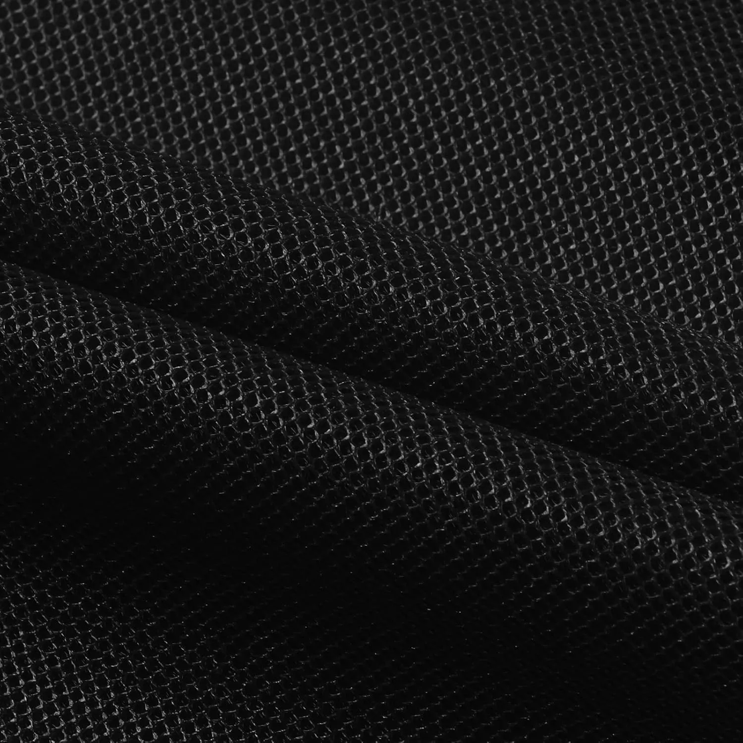 Sandwich Mesh Fabric, Breathable 3 Layers 3D Elastic Mesh Fabric, Mesh Lining Fabric for Car Seat Cover, Bed Bumpers, Speaker, Chairs, Shoes and DIY Craft, 56" Wide, 1/2 Yard, Black