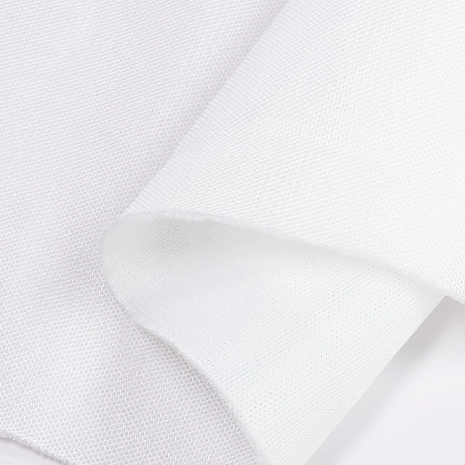 Sandwich Mesh Fabric, Breathable 3 Layers 3D Elastic Mesh Fabric, Mesh Lining Fabric for Car Seat Cover, Bed Bumpers, Speaker, Chairs, Shoes and DIY Craft, 56"" Wide, 1/2 Yard, White