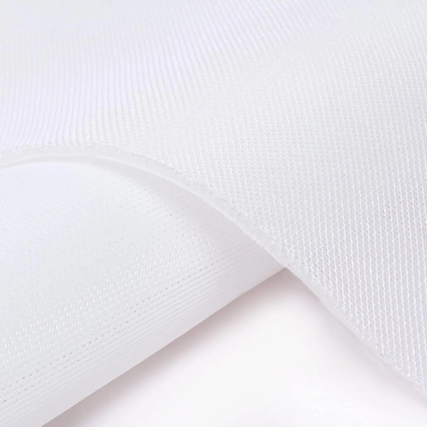 Sandwich Mesh Fabric, Breathable 3 Layers 3D Elastic Mesh Fabric, Mesh Lining Fabric for Car Seat Cover, Bed Bumpers, Speaker, Chairs, Shoes and DIY Craft, 56"" Wide, 1/2 Yard, White