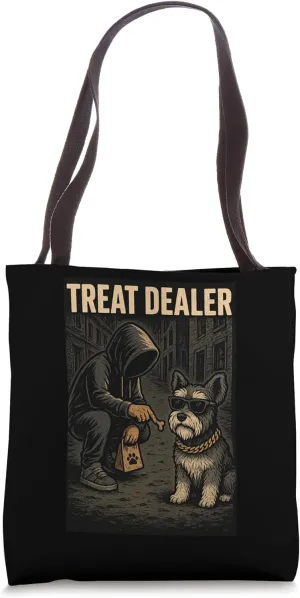 Schnauzer Treat Dealer Parody Humor Dog Lover Tote Bag