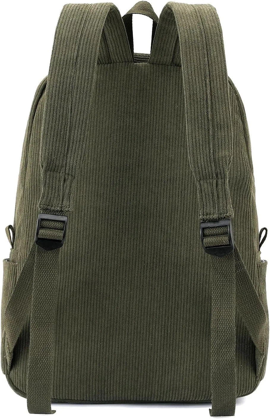 School Backpack for Girls Corduroy Bookbag 16inch Elementary Primary Preschool for Teen Boys Girl Travel Casual Daypacks (Green)