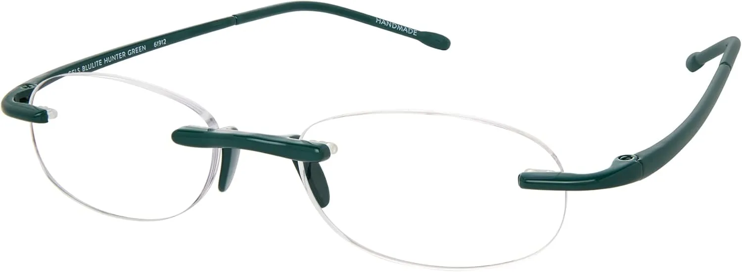 Scojo New York Gels Original Blue Light Reading Glasses, Handmade Scratch Resistant Readers for Women and Men