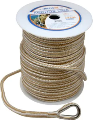 Sea Dog 302112060G/W-1 Premium Double Braided Nylon Anchor Line - 1/2" x 60', Gold/White