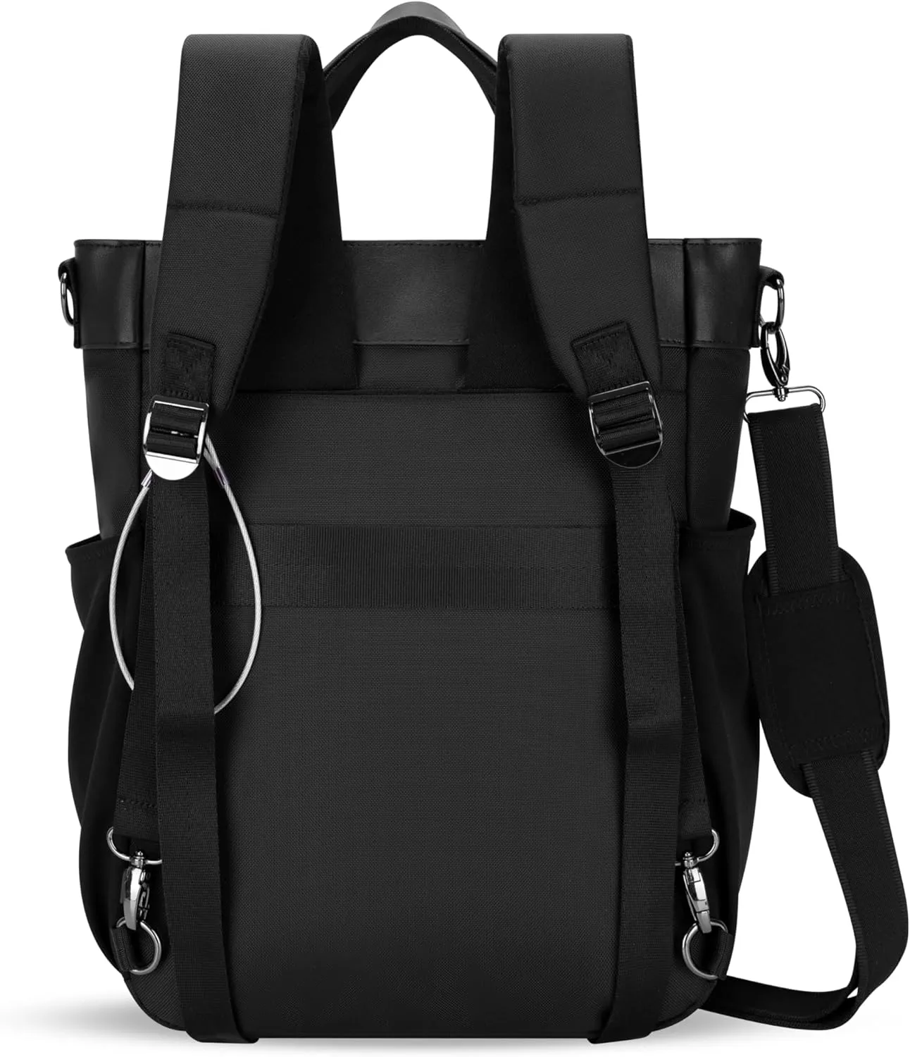 Sherpani Soleil, Anti Theft Convertible Backpack, 3 in 1 Tote Bag, Crossbody Purse, 18L Travel Backpack, Travel Gifts for Women, RFID Protection, Metal Hardware, Fits 15” Laptop (Sterling)