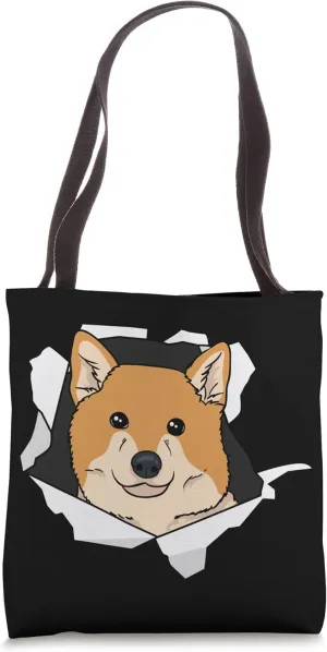 Shiba Inu Dog Breakthrough Cute Dog Animal Lover Tote Bag