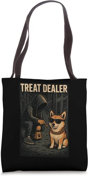 Shiba Inu Treat Dealer Parody Humor Dog Lover Tote Bag