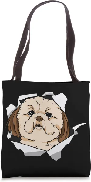 Shih Tzu Dog Breakthrough Cute Dog Animal Lover Tote Bag