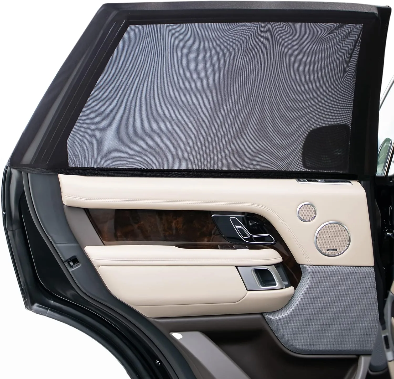 Side Window Sunshade Sock Screen-Shade (Pack of 2) – Block Sun Rays to Keep Car Interior Cool and Comfortable – Elasticized Universal Fit Mesh Sun Shade for Car, Truck, SUV, Van