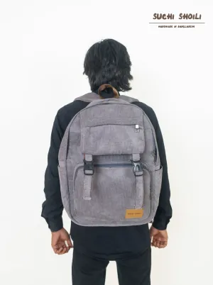 Silver Ash Corduroy Fabric Metro Backpack