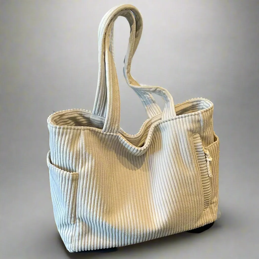 Simple Corduroy Commuter Shoulder Bag Female New Large Capacity Student Commuting To Class Messenger Bag Texture Female Bag