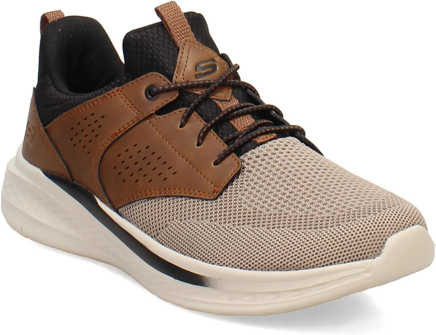 Skechers Men's Slade-Breyer 210892 Knitted Mesh Bungee Lace W/Quarter Cage Slip On