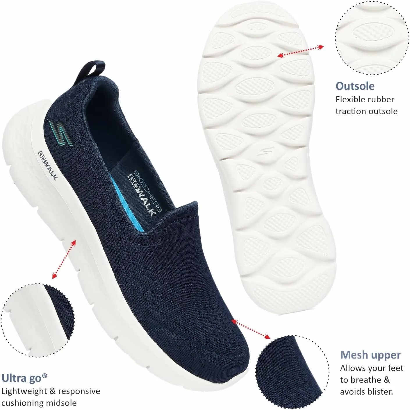 Skechers Women's Go Walk Flex Ocean Wind