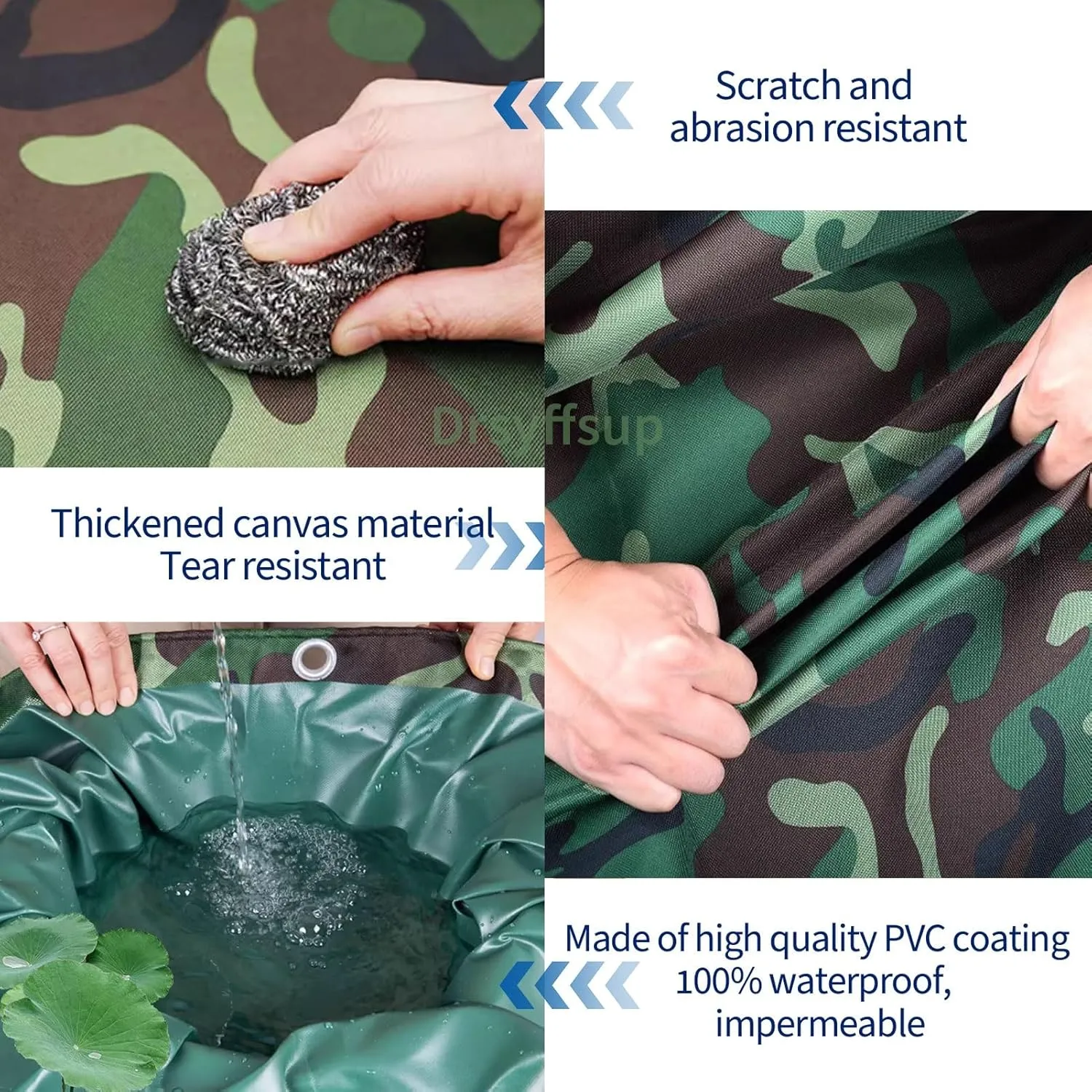 Small Multipurpose Cover, 450g/m² Rainproof Canopy Tent Cover 0.45mm Thick Canvas Tarp Sheet for Camping, Garden, Gazebo, Trailer - Camouflage s with Reinforcement Edge(1x1.8m)