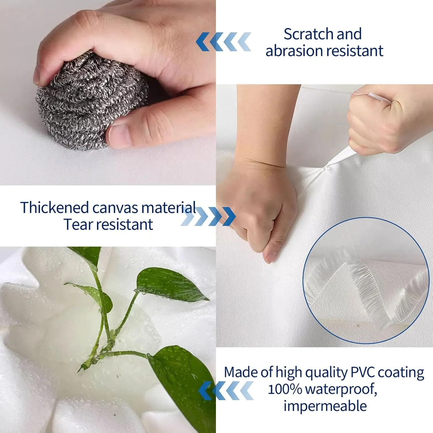 Small Multipurpose Cover, 600g/m² White Cover Heavy Duty, Thicken Durable Canvas Tarp with Grommets and Reinforced Edges for Multipurpose Outdoor Use(1x7m)