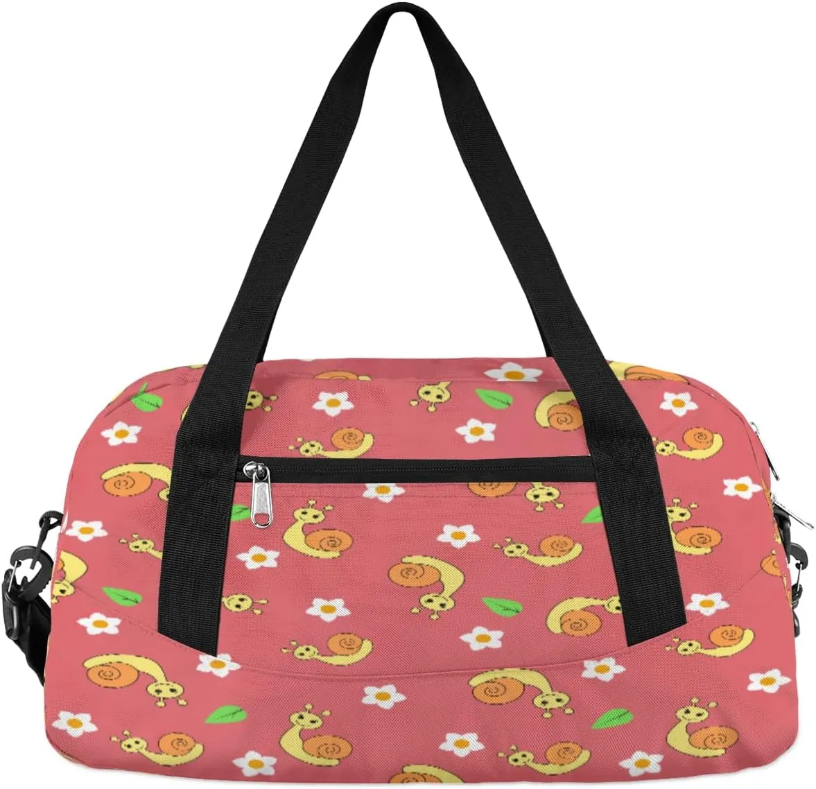 Snail Flowers Kids Duffle Bag for Boys Girls Overnight Travel Bag Kids Duffel Bags Ballet Weekender Bag for School Gym Sport Sleepover Carry On Bag