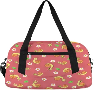 Snail Flowers Kids Duffle Bag for Boys Girls Overnight Travel Bag Kids Duffel Bags Ballet Weekender Bag for School Gym Sport Sleepover Carry On Bag
